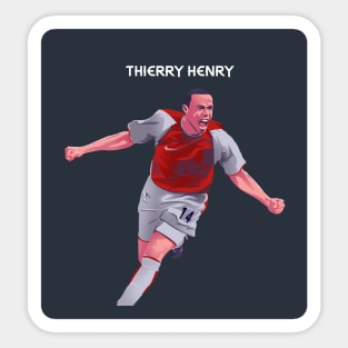 Thierry Henry In Vector Art Sticker